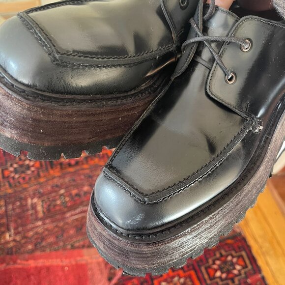 Marsèll Black Quadrarmato Derbys 37.5 - Picture 4 of 4